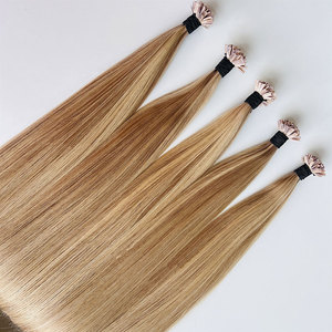 Venta al por mayor de extensiones de cabello de queratina con cutícula alineada virgen Micro U Tip doble dibujado Remy europeo 100% cabello humano teñido blanqueado - Product Image 1