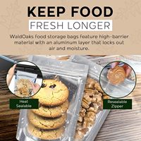 Sachet refermable transparent personnalisé en PE de qualité alimentaire pour l'emballage de noix et d'aliments pour animaux de compagnie