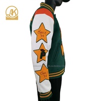 Haut court personnalisé manteau de baseball lâche décontracté Letterman hommes chenille Patch polyester recadrée varsité veste vestes pour hommes