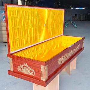 Cercueil en bois personnalisable de haute qualité à prix d'usine pour les défunts avec intérieur – Fabricants chinois de cercueils funéraires - Product Image 5