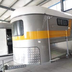 Remorque de luxe haut de gamme pour 2 chevaux, à 4 roues, en métal, avec auvent, pour le transport de chevaux - Product Image 2