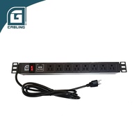 Barre d'alimentation verticale Gcabling norme nationale 32A, 8 ports, prises C13 C14 sud-africaines et européennes, multiprise PDU en cuivre