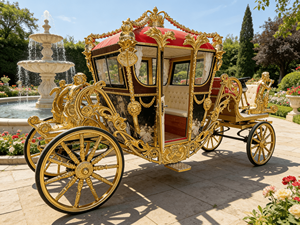 New Style Yiyang Pumpkin Horse Carriage Electric Wedding Sightseeing Cinderella 4-6 People Customized Color Car <b>Paint</b> Iron Frame - Product Image 1