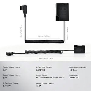 Batterie factice EN-EL14 EL14 EL14a avec D-tap pour appareils photo <span class=keywords><strong>Nikon</strong></span> <span class=keywords><strong>D5600</strong></span> P7700 P7100 D3400 D5500 D5300 D5200 D3200 D3300 D5100 D3100 - Product Image 5