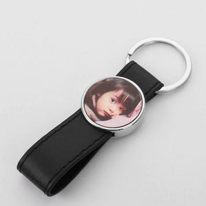 Llaveros de Corazón para Sublimación, Llaveros de Cuero PU Negro para Sublimación, Anillos de Llavero Personalizables DIY - Product Image 6