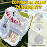 Château gonflable commercial en PVC 16x14x11FT pour fêtes/locations, avec souffleur, idéal pour l'extérieur et les jardins