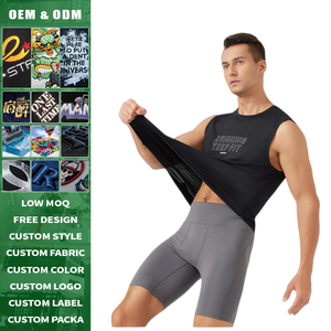 Camiseta sin mangas transpirable para hombre, verano 2026, con logo personalizado, ajuste relajado, chaleco que absorbe la humedad para maratón y entrenamiento físico - Product Image 1