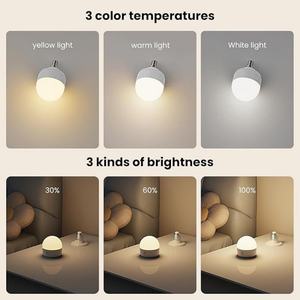 Lampe murale LED E27 avec télécommande 3 couleurs, interrupteur, certifiée AC ROHS, ampoule magnétique amovible rechargeable pour les urgences - Product Image 6