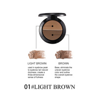 Crème à sourcils double embout végétalienne personnalisée sans logo, à base de plantes, waterproof, anti-bavures, longue tenue, teintée 2 couleurs, marque privée OEM ODM