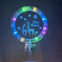 Nouvel arrivage Décoration de gâteau acrylique LED Joyeux Noël Fournitures de décoration de gâteau de Noël et du Nouvel An pour les fêtes