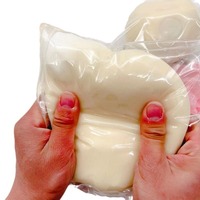 Balle anti-stress de style identique, super grande, Lucky Squishy 10 cm, jouet de décompression en caoutchouc liquide type fromage, géant, aspect argileux