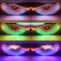 Paire de feux LED Devil Eyes pour voiture, alimentés par USB, avec 11 modes, pour berline, SUV, camion, pick-up, camping-car, pare-brise