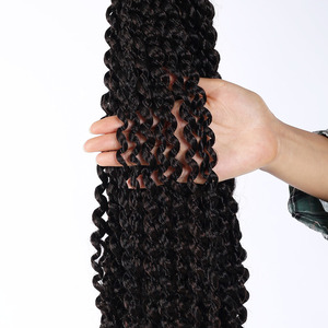 Risposta passione ritorta uncinetto capelli 18 ''onda riccia elastico Afro Nubian primavera Twist per donna nera - Product Image 4