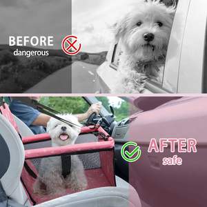 Köpek araba koltuğu katlanabilir köpek araba için yükseltici koltuk su geçirmez nefes Oxford seyahat çantası küçük orta köpekler - Product Image 5