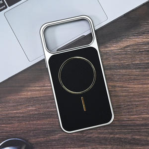 애플 17/17프로맥스/17에어 럭셔리 전기 도금 PU 소재 충격 방지 폰 케이스 아이폰 17 프로 남성용 PU 가죽 폰 케이스 - Product Image 5