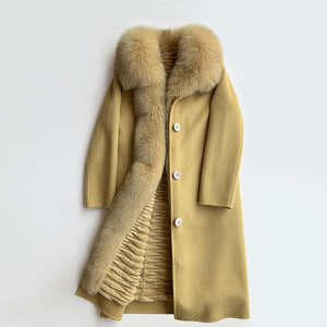 Jtfur <span class=keywords><strong>donna</strong></span> all'ingrosso grande Rex <span class=keywords><strong>pelliccia</strong></span> di coniglio <span class=keywords><strong>cappotto</strong></span> interno di alta qualità elegante lungo personalizzato signore cappotti di lana - Product Image 2