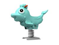 Cheval à Bascule Animal Mignon Flyingkids pour Enfants, Jouet d'Extérieur en Plastique à Ressort pour Chevaucher