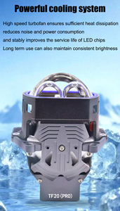 Faros Delanteros con Lente de Proyector Bi-LED de Aluminio de 3.0 Pulgadas para Audi <span class=keywords><strong>RX</strong></span>, 75W, 10100LM, Luz Alta/Baja, 12V, IP67, Impermeables - Product Image 3