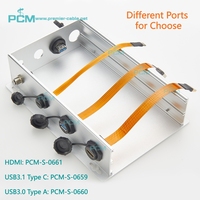 Kabel ekstensi dudukan Panel FPC Tipe C IP67 USB3.1 USB-C tahan air kabel pemanjang laki-laki ke Perempuan untuk penutup kabinet 10Gbps 100W PD