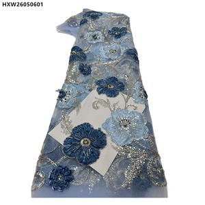 Pizzo Bianco Ricamato a Rete con Fiori di Rosa per Abiti da Sposa e da Cerimonia Donna - Product Image 6