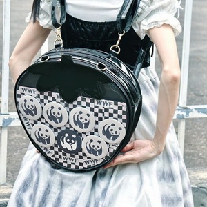 Trendy Japanese Pu Leather Lady Star Shape Clear <b>Window</b> Y2k Crossbody <b>Cover</b> Closure Cute for Cosplay for Backpack - Product Image 2