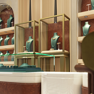 ตู้โชว์เครื่องประดับผนังไฟ LED ตู้โชว์เครื่องประดับแฟชั่นการออกแบบตกแต่งภายในที่กำหนดเอง - Product Image 1