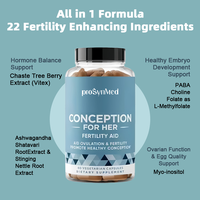 Capsules de fertilité naturelles pour femmes - Myo-inositol et isoflavones de soja, complément alimentaire pour la santé reproductive en marque blanche OEM, 60 capsules