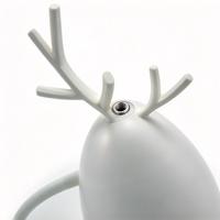 Lampe de bureau LED AC à base en bois avec antlers de cerf, col de cygne flexible, intensité réglable E27 pour salle de lecture et chambre d'étude