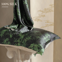 Taie d'oreiller en soie de mûrier 100% imprimée numériquement, 40 Momme, poids lourd, Housse de coussin de luxe en soie pour les soins des cheveux et de la peau