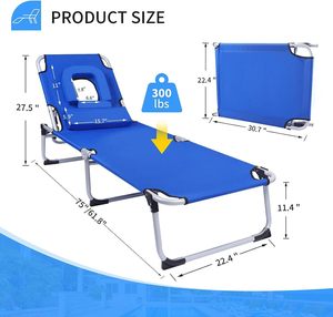 Prezzo di fabbrica schienale regolabile salotto portatile lettino da <span class=keywords><strong>mare</strong></span> pieghevole lettino da spiaggia reclinabile sedie da spiaggia per esterni - Product Image 3