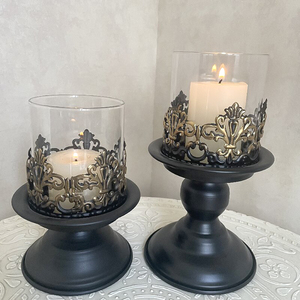 Chandelier en métal européen de luxe, porte-bougie artisanal en métal, décoration de mariage personnalisée, ornement de table, décoration d'intérieur haut de gamme - Product Image 3