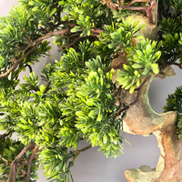Vente en gros d'arbres et de buissons artificiels en plastique de couleur naturelle, écologiques et économiques, pour la décoration de la maison, en pot, 75x45x70cm, pour usage intérieur