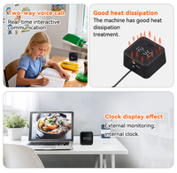 Caméra de Sécurité Intérieure Sans Fil Double Bande 2025 4K 8MP CMOS avec Alarme de Mouvement, Vision Nocturne et Écran LCD, Carte TF 256 Go, Mini