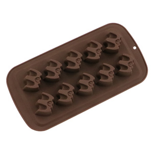 <span class=keywords><strong>Moule</strong></span> en silicone à 10 cavités en forme de crâne pour chocolat, qualité alimentaire, pour gâteaux d'Halloween (fantômes, chauves-souris), vente en gros directe usine - Product Image 5