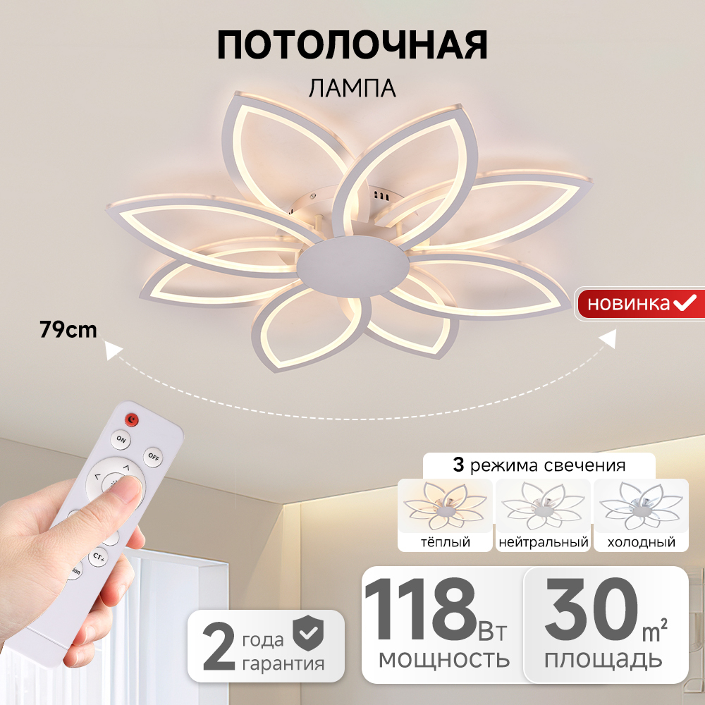 Top Selling Modern Simple Leaves Shape Ceiling Lamp Dining Room Living Room Decoration Remote Control Led Ceiling Light