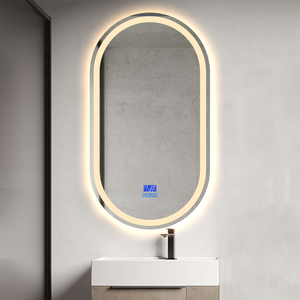 Thông Minh Hiện Đại Không Khung LED Gương Phòng Tắm Sang Trọng Hình Bầu Dục Chống Sương Mù Thay Đổi Độ Sáng Ánh Sáng Gương Với Tùy Chỉnh Cảm Biến Cảm Ứng Chuyển Đổi - Product Image 2