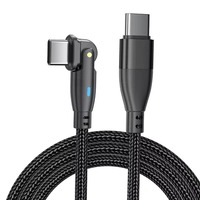 Cable USB C a C de 60W, 3A, Carga Rápida, Cable Trenzado de Nailon con Rotación de 180 Grados