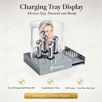 Support de présentation de comptoir pour appareil de beauté en acrylique avec base LED, support pour appareil facial pour vitrine de magasin de détail