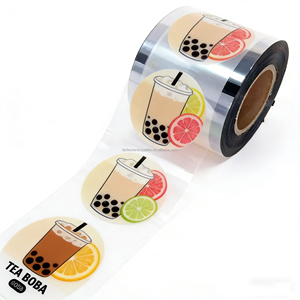 Película de sellado de plástico PP de una sola capa multicolor sin imprimir para vasos de jugo, boba y té de burbujas, precio más económico - Product Image 4