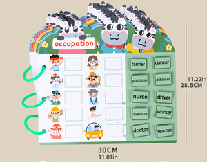 Juguete educativo de dibujos animados, libro silencioso con forma de Animal, rompecabezas magnético, juguetes de aprendizaje, carpeta de actividad de autismo, juguetes Montessori - Product Image 6