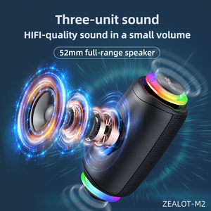 Zealot 10W ลำโพงไร้สายแบบพกพาขนาด<span class=keywords><strong>เล็ก</strong></span>กันน้ำสำหรับ5.4กลางแจ้งพร้อมไฟ LED RGB การ์ด TF และตู้พลาสติก - Product Image 4