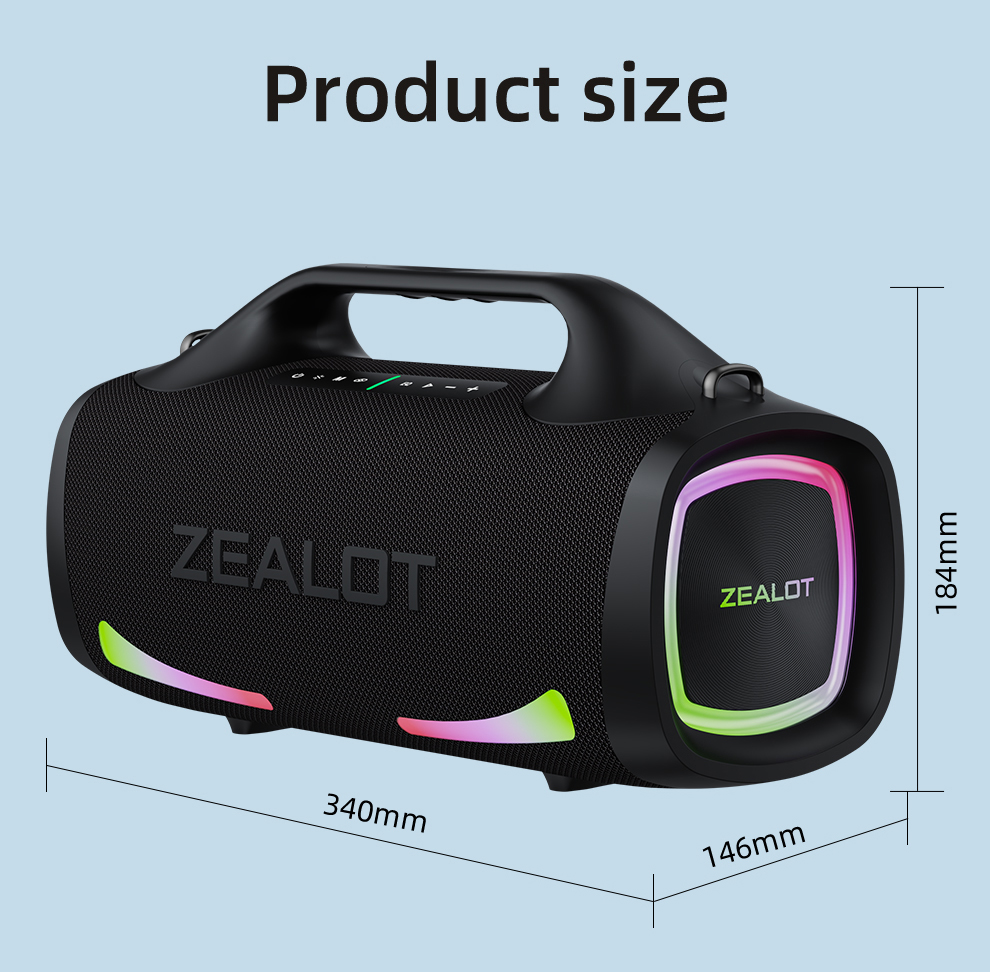 Factory Direct Sale Zealot S79 Portable Wireless Subwoofer 100W