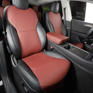 Adequado para Tesla almofada do assento verão respirável quatro estações couro seat cover especial seat cover atacado