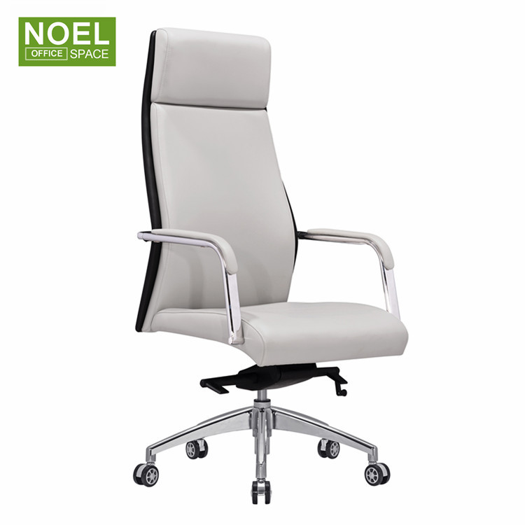 With high back head support manager office swivel chair leather