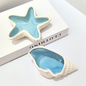 จานเซรามิครูปเปลือกหอยสำหรับใส่เครื่องประดับและกุญแจ ตกแต่งบ้าน - Product Image 4