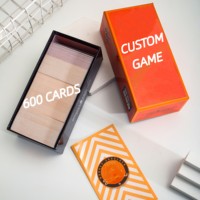 Cartes à jouer en papier d'art personnalisables avec thème crayon et logo brodé pour fêtes de famille-comprend un emballage personnalisé