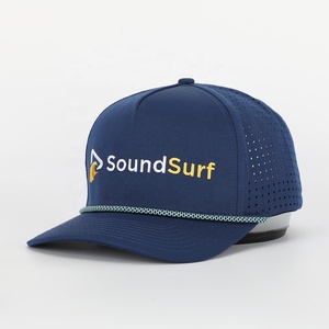 Oem Hoge Kwaliteit Groothandel Custom 5 Panel Sport Touw Polyester Baseballcap Lasergesneden Gat <span class=keywords><strong>Golf</strong></span> Dad Hoed Borduurwerk Logo Gorras - Product Image 1