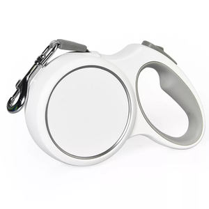 Guinzaglio retrattile per cani da 16 piedi nastro in Nylon resistente antiscivolo impugnatura con una sola mano blocco pausa freno - Product Image 5