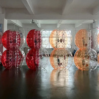Ballon de football à bulles gonflable de 1,8 mètre, prix usine Huaao, en PVC et TPU, pour usage extérieur, logo personnalisable
