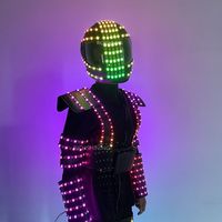 RICHSHINING DJ Party Costumes LED Lighting Robot Cloth Suit pour les discothèques Performances Parties Graduation Celebrations in Bars
